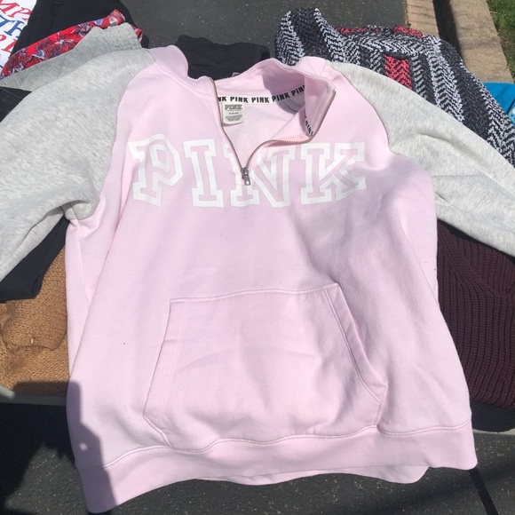 PINK Sweaters - pink quarter zip PINK Sweaters - pink quarter zip